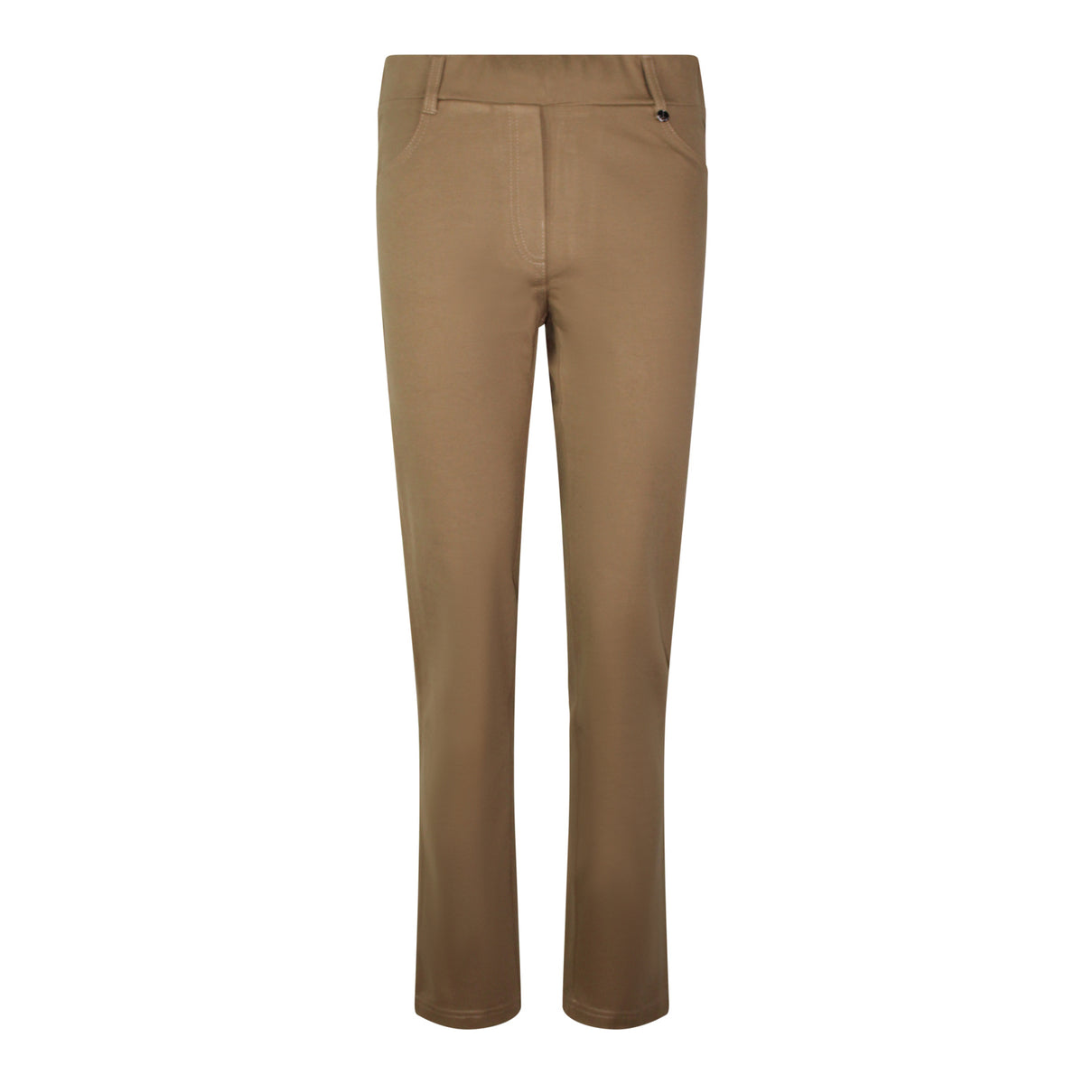 DORIS STRETCH PANTALON MET ELASTIEKE BAND HAZEL