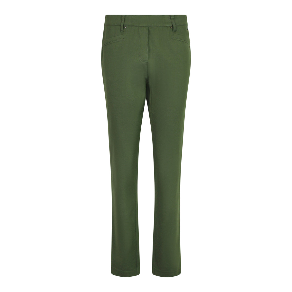 STRETCH PANTALON OLIJF GROEN UNI