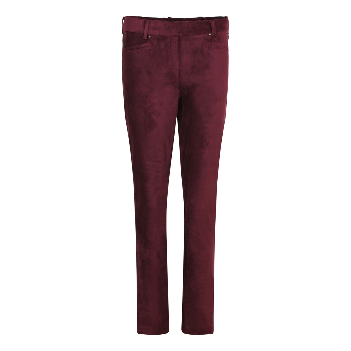 STRETCH PANTALON SUEDINE BORDEAUX