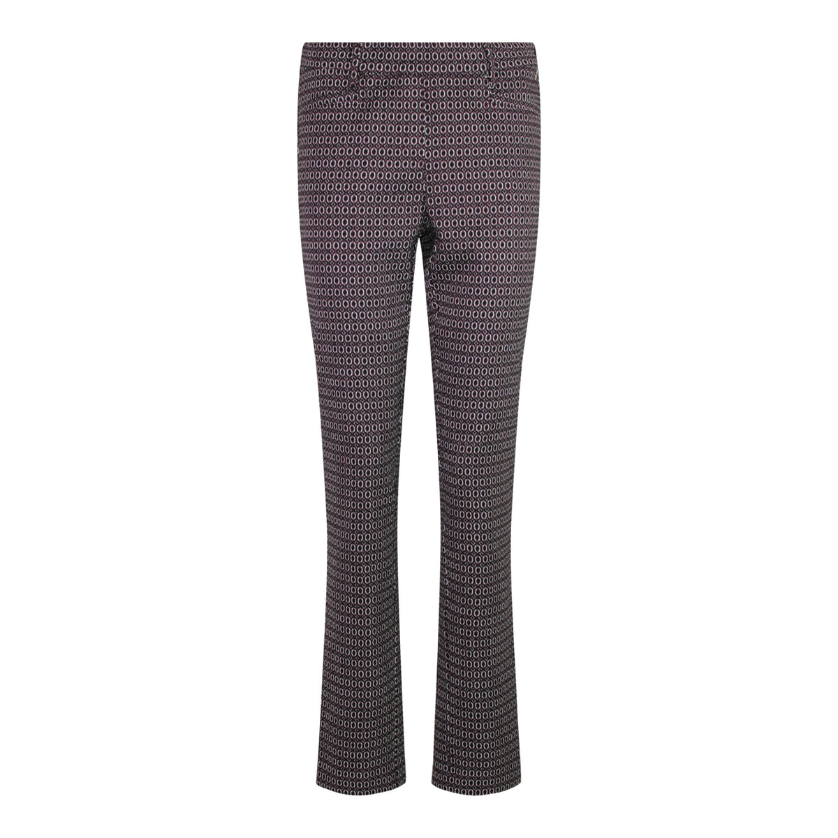 STRETCH PANTALON AUBERGINE RONDJE